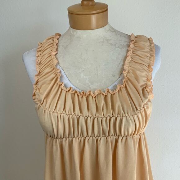 Soprano Smocked Babydoll Tank Yellow Size Medium - Picture 3 of 4